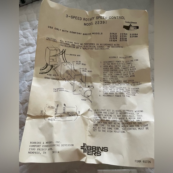 FANDIAL® LUTRON FAN SPEED CONTROL 120V  60HZ FS-5F - Picture 3 of 8